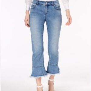 For The Republic cropped Light Blue Flare Jeans Sz 8/28